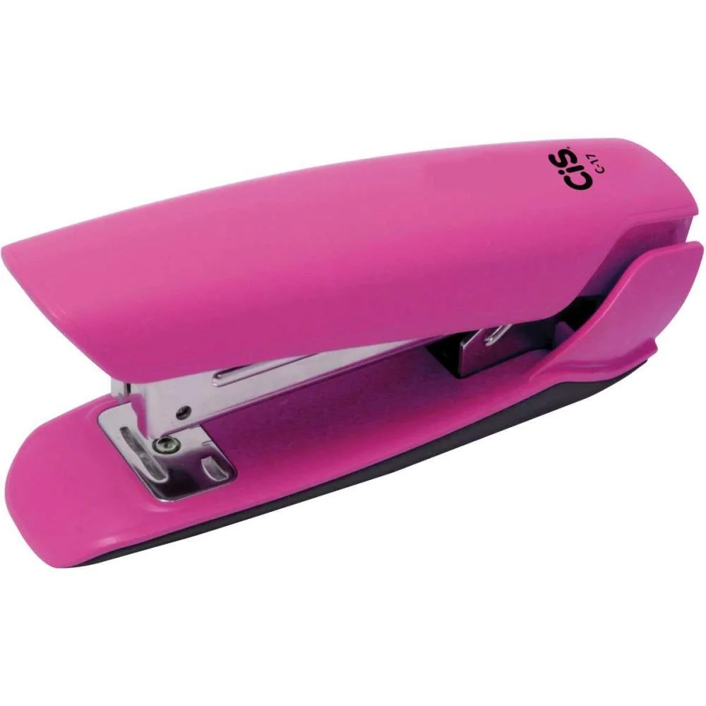 Grampeador Plastico Cis C-17 P/20Fls Rosa Sertic - imagem 3