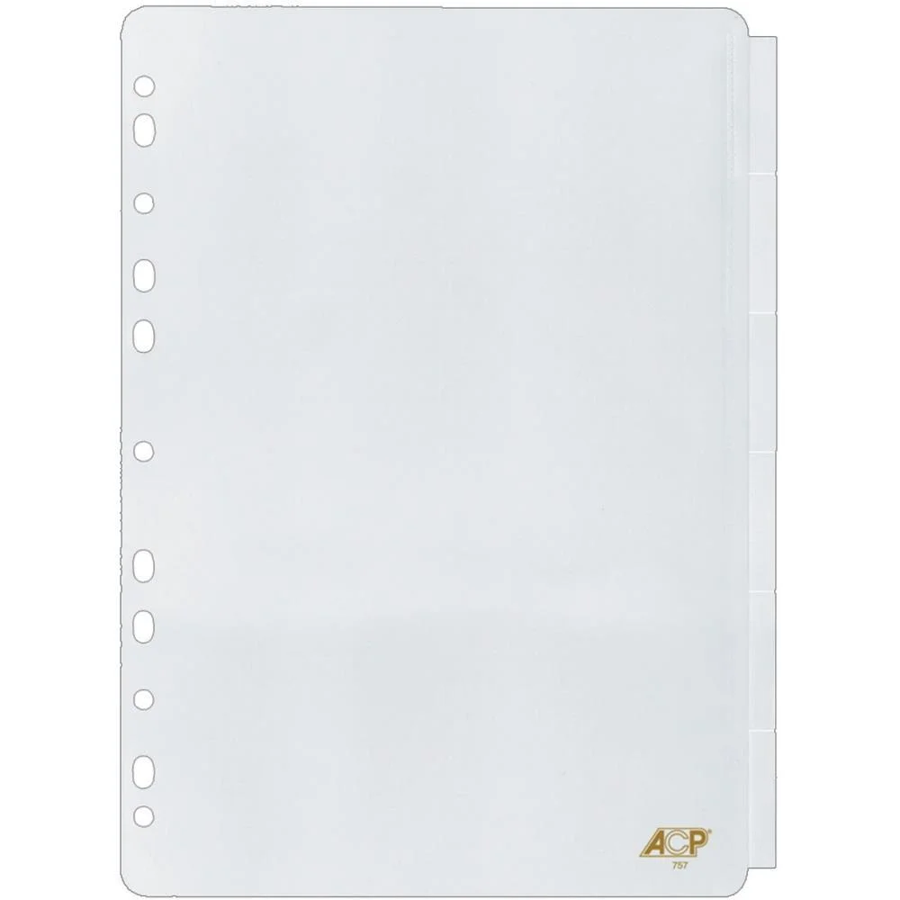 Divisoria Fichario Plastica A4 C/Insercao C/6Divorias Acp - imagem 2