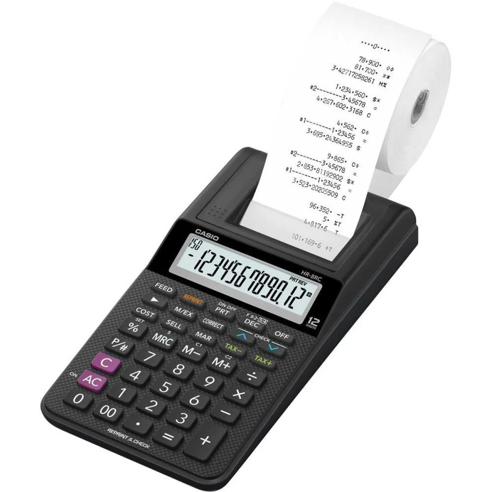 Calculadora De Impressao 12 Dig. Disp.lcd Preta C/Fonte Casio - imagem 2