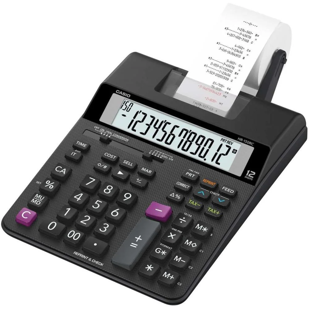 Calculadora De Impressao 12 Dig. Reimpressao 2Cores Biv Casio