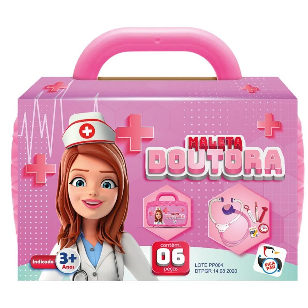 Brincando De Profissoes Maleta Doutora Rosa Pica Pau - imagem 6