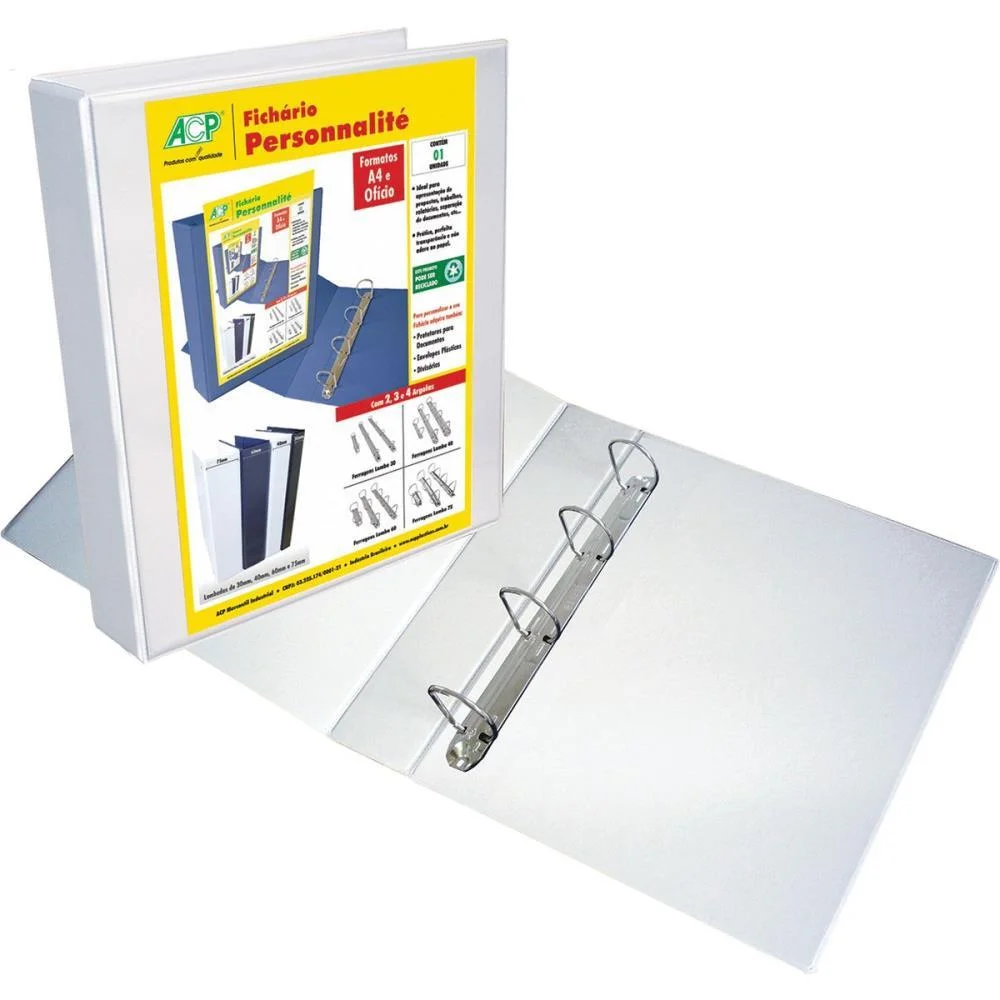 Fichario De Pvc Personalite A4 40Mm 4 Arg.br Acp - imagem 2