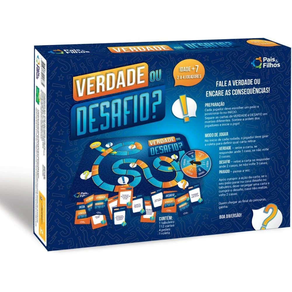 Jogo De Tabuleiro Verdade Ou Desafio Pais E Filhos - imagem 4