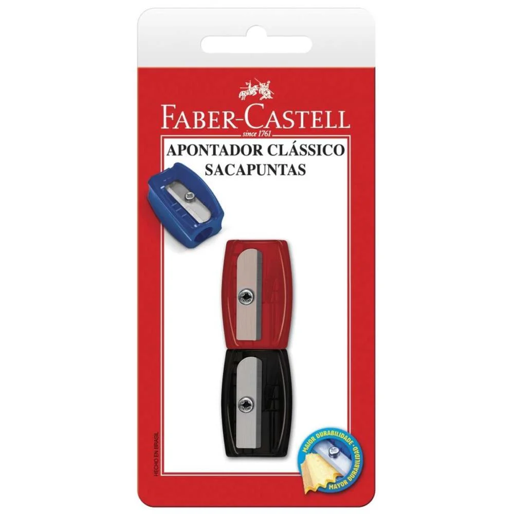 Apontador Sem Deposito Simples Classico Sortido Faber-Castell (Bl.c/02) - imagem 2