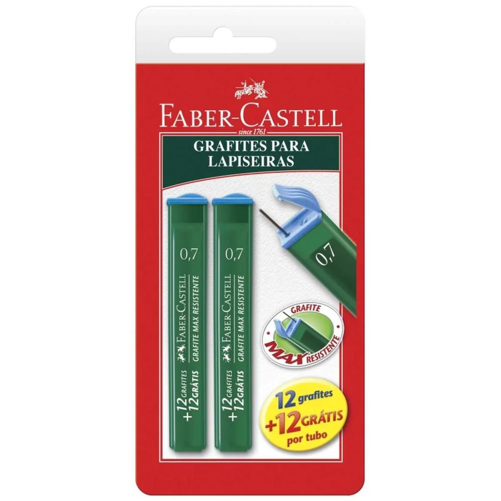 Grafite 0.7Mm Polymer 2B 2Tb X 12Mn Faber-Castell (Bl.c/02) - imagem 3