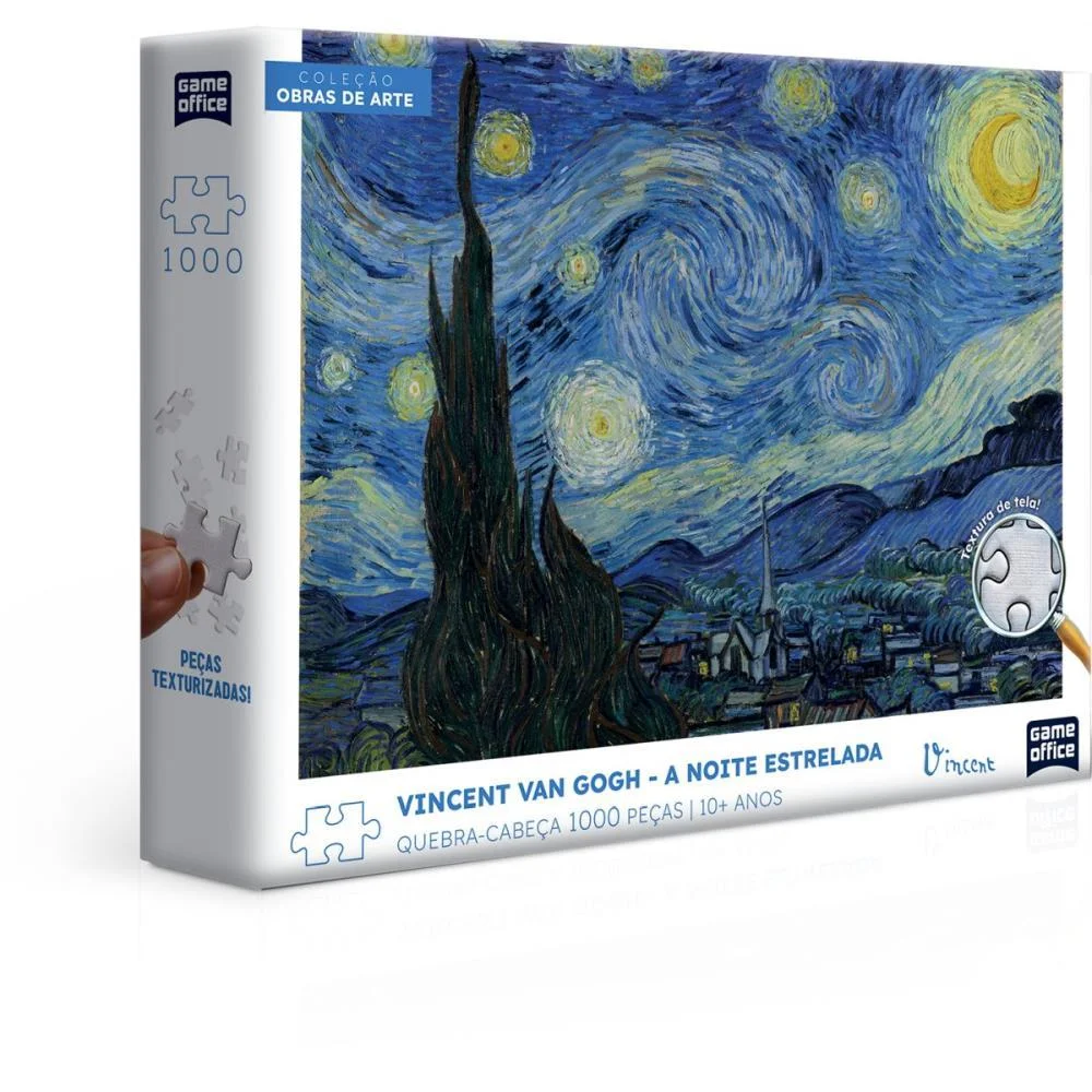 Quebra-Cabeca Cartonado Van Gogh Noite Estrelada 1000P Toyster - imagem 2