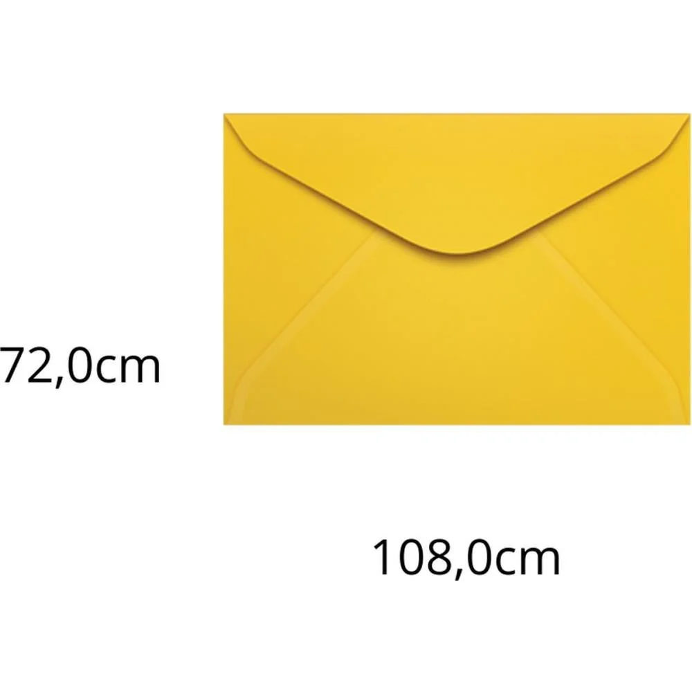 Envelope Colorido Visita 72X108 Amarelo Rio De Jan.80G Scrity C/ 100 Unidades - imagem 3
