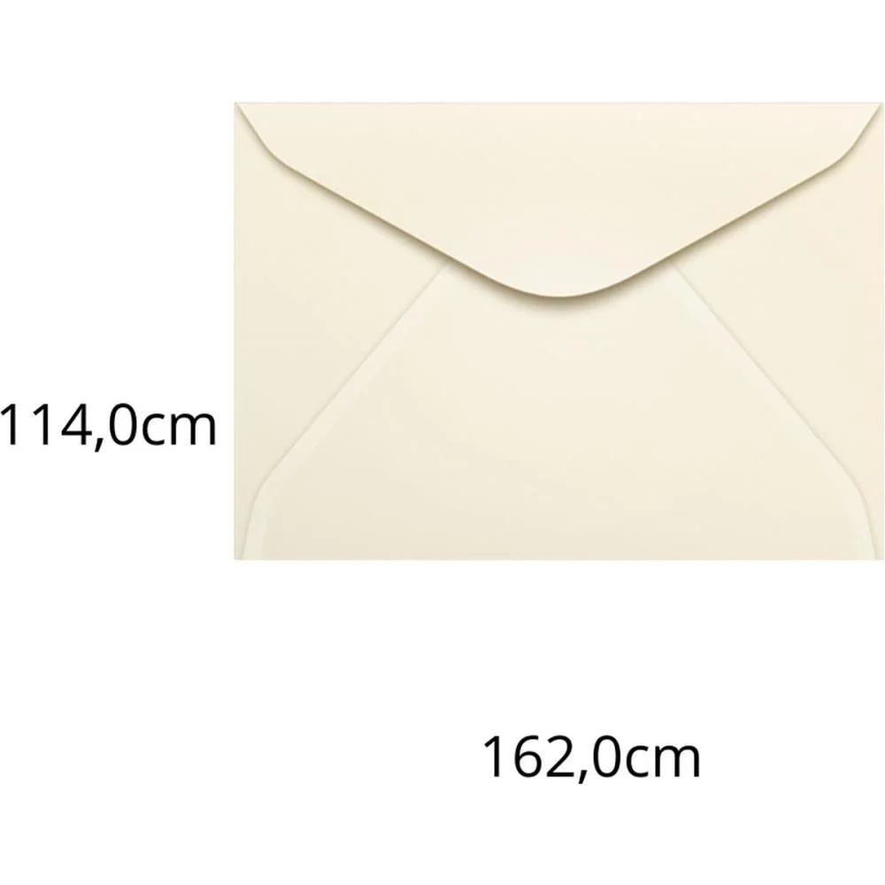 Envelope Colorido Carta 114X162 Creme Marfim 80G Scrity C/ 100 Unidades - imagem 2