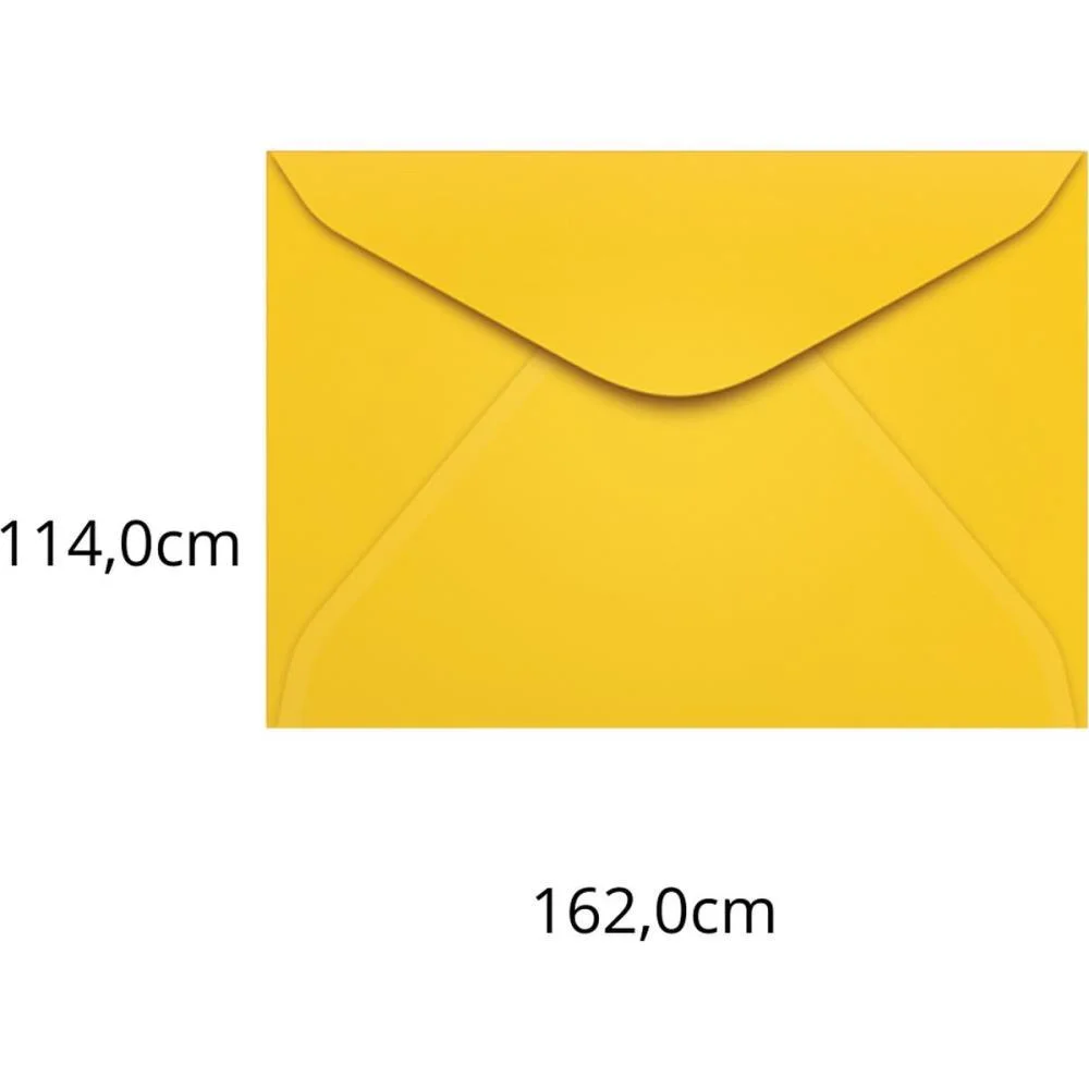 Envelope Colorido Carta 114X162 Amarelo Rio De Jan.80G Scrity C/ 100 Unidades - imagem 2
