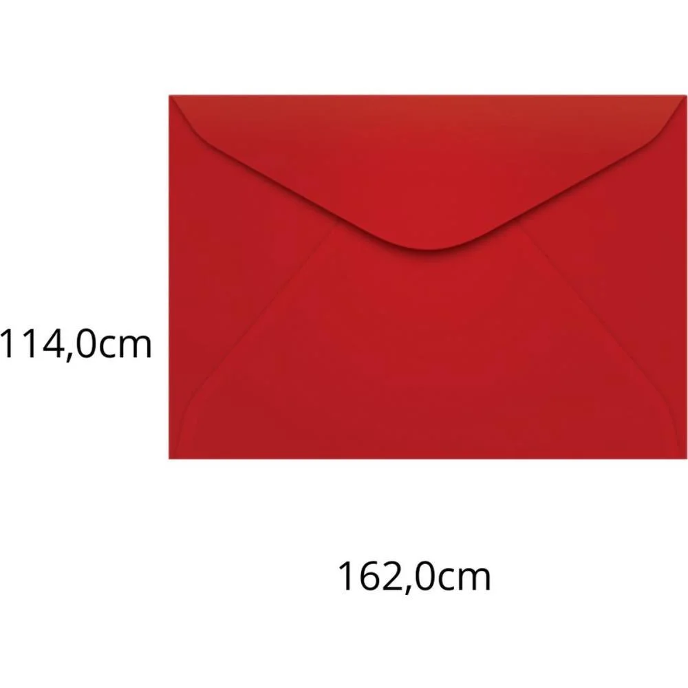Envelope Colorido Carta 114X162 Vermelho Toquio 80G Scrity C/ 100 Unidades - imagem 2