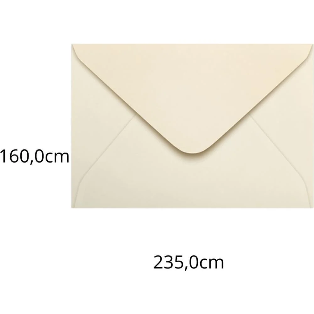Envelope Colorido Convite 160X235 Creme Marfim 80G Scrity C/ 100 Unidades - imagem 3