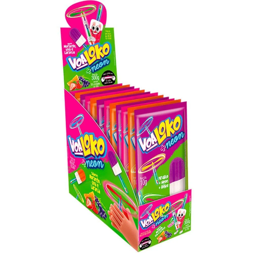 Doce Dip Loko Voa Neon Danilla Foods C/ 30 Unidades - imagem 5