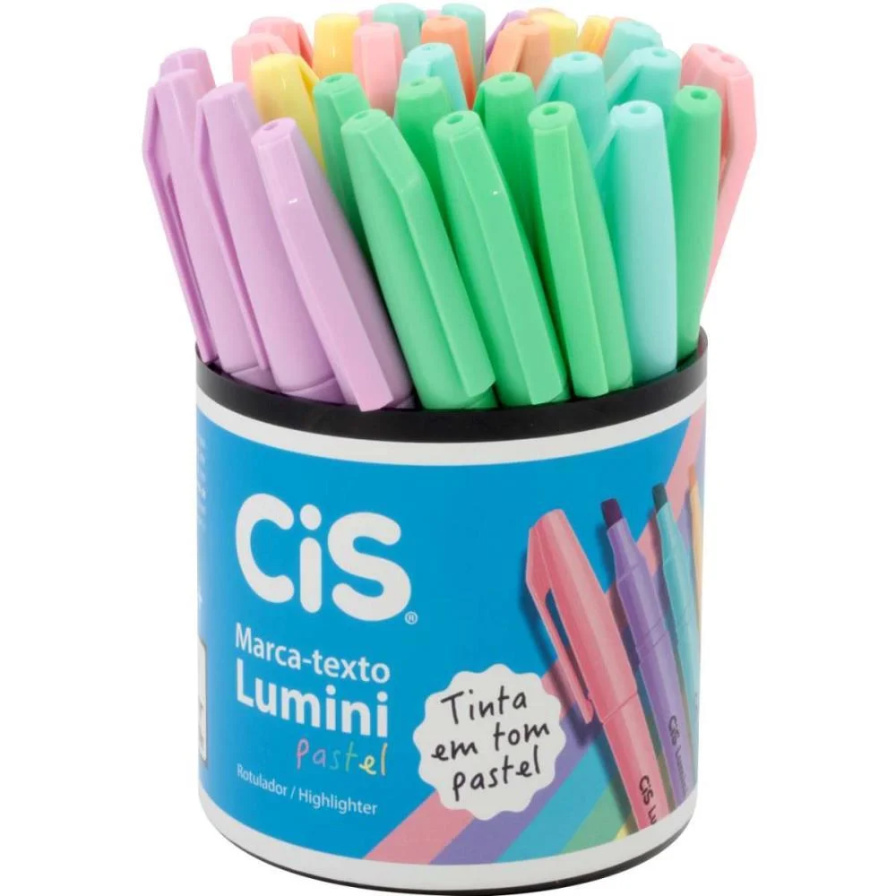 Caneta Marca Texto Cis Lumini Tons Pastel Sortid. Sertic (Pote-36) - imagem 3