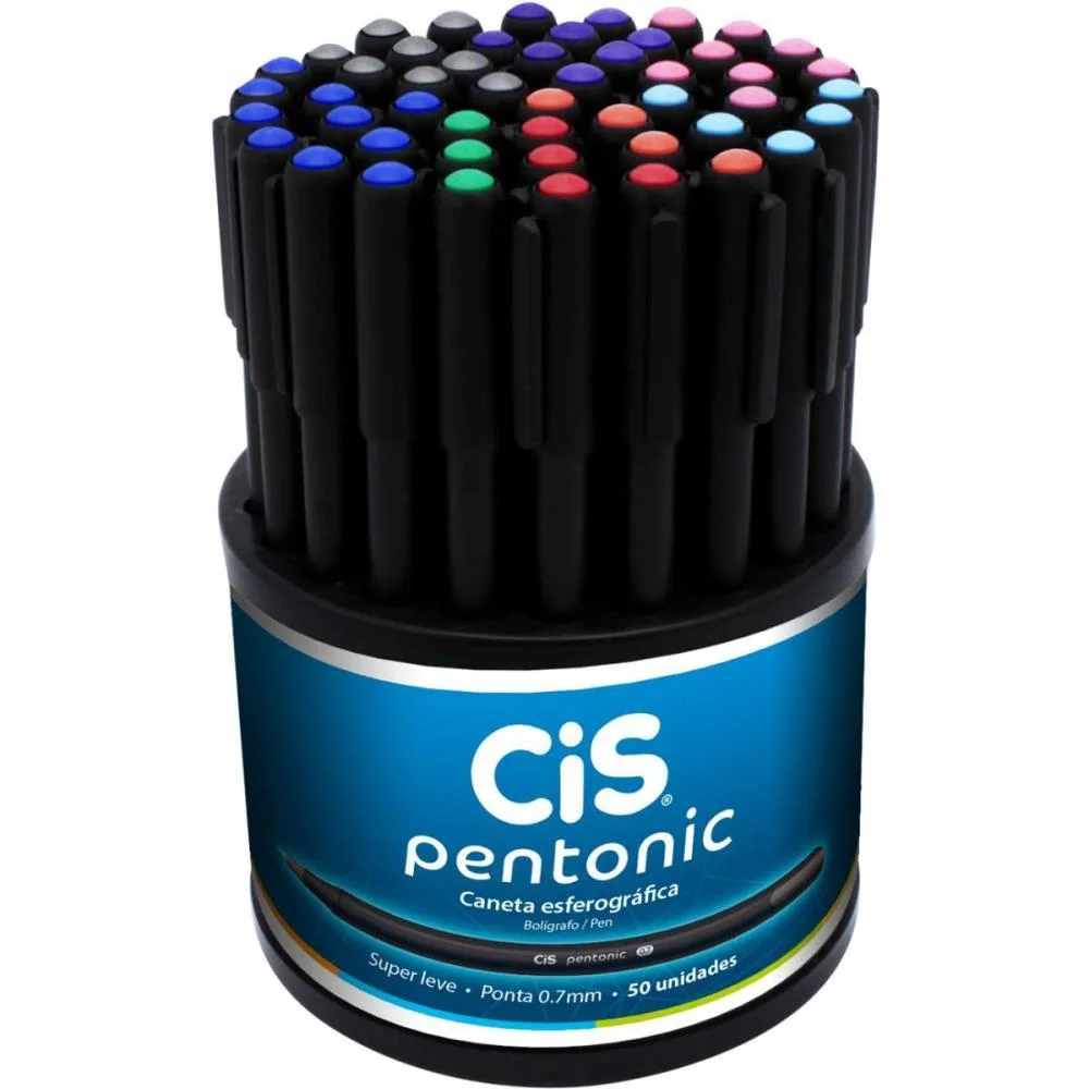 Caneta Esferografica Cis Pentonic 0,7Mm Sortidas Sertic C/ 50 Unidades - imagem 2