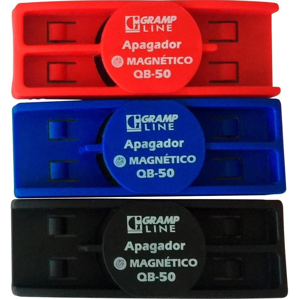 Apagador Quadro Branco Magnetico Qb-50 Az/Pt/Vm Gramp Line - imagem 3