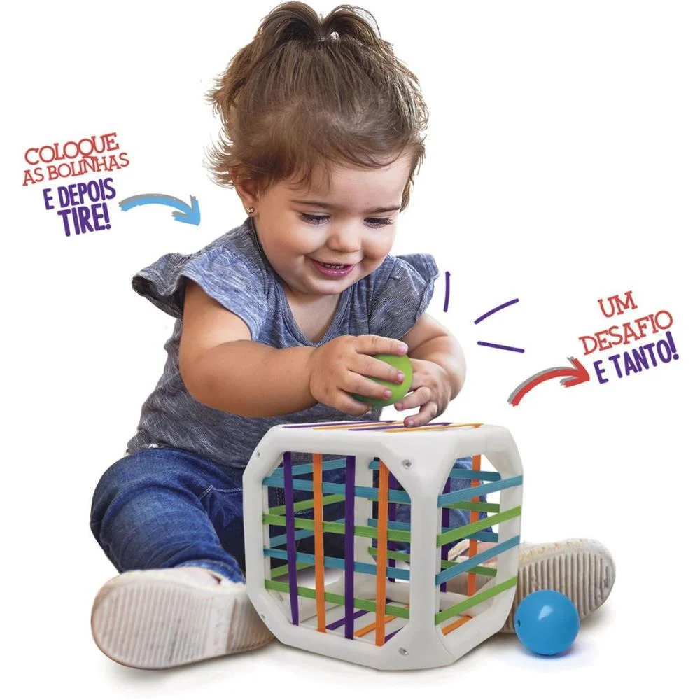 Brinquedo Para Bebe Cubo Entrelacado Elka - imagem 3