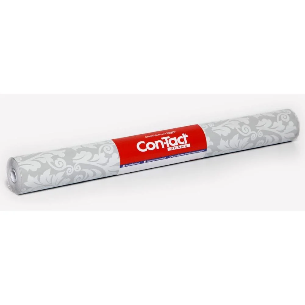 Contact Decorado 45Cmx10M Arabesco Cinza Contact (Rolo) - imagem 2