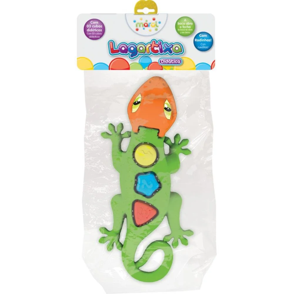 Brinquedo Educativo Lagartixa Didatica C/Blocos Maral - imagem 3