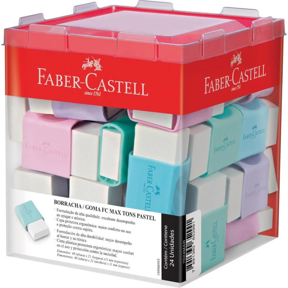 Borracha Branca Tons Pastel Fc Max (S) Faber-Castell C/ 24 Unidades - imagem 2