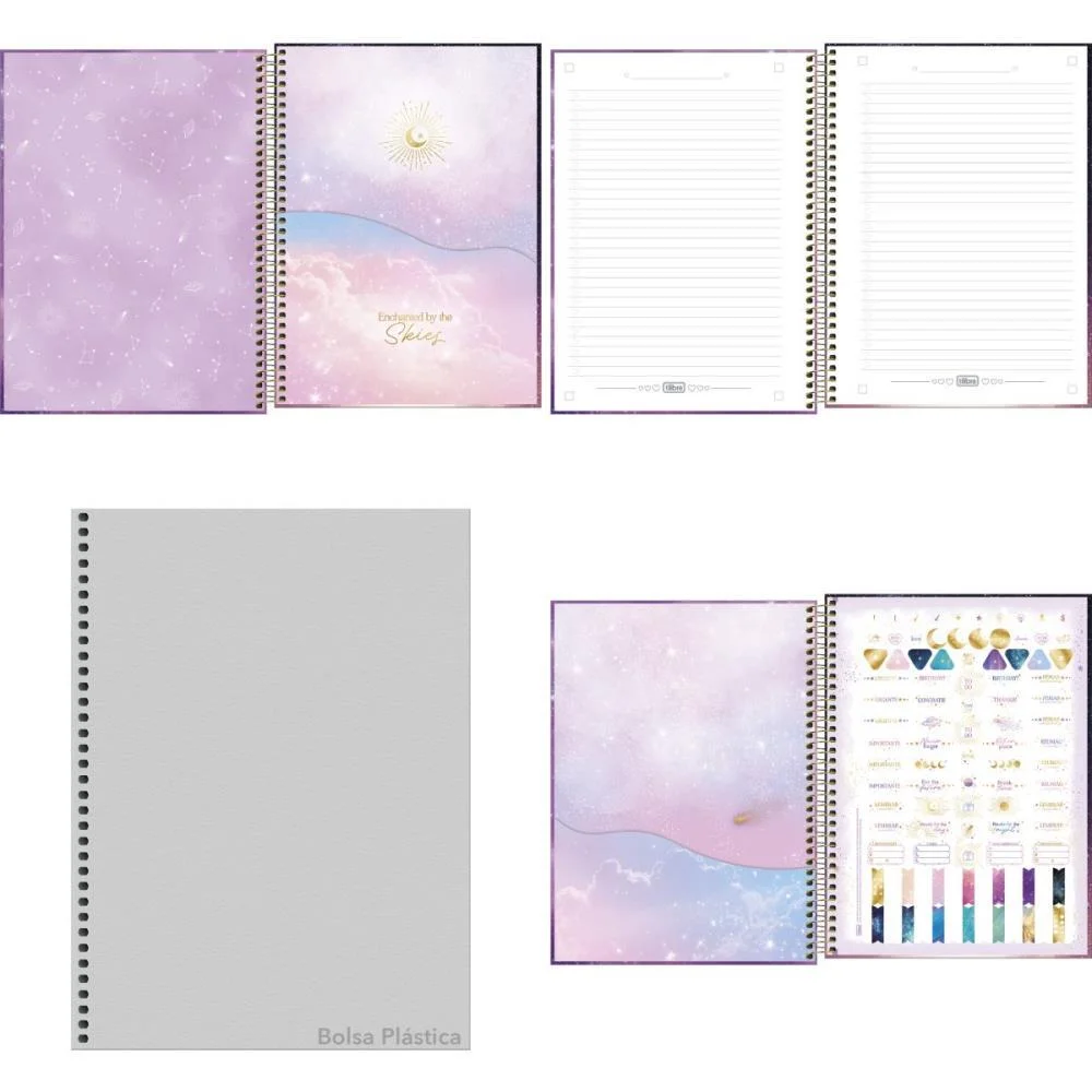 Caderno 10X1 Capa Dura Magic 160Fls. Tilibra (Pct.c/04) - imagem 3