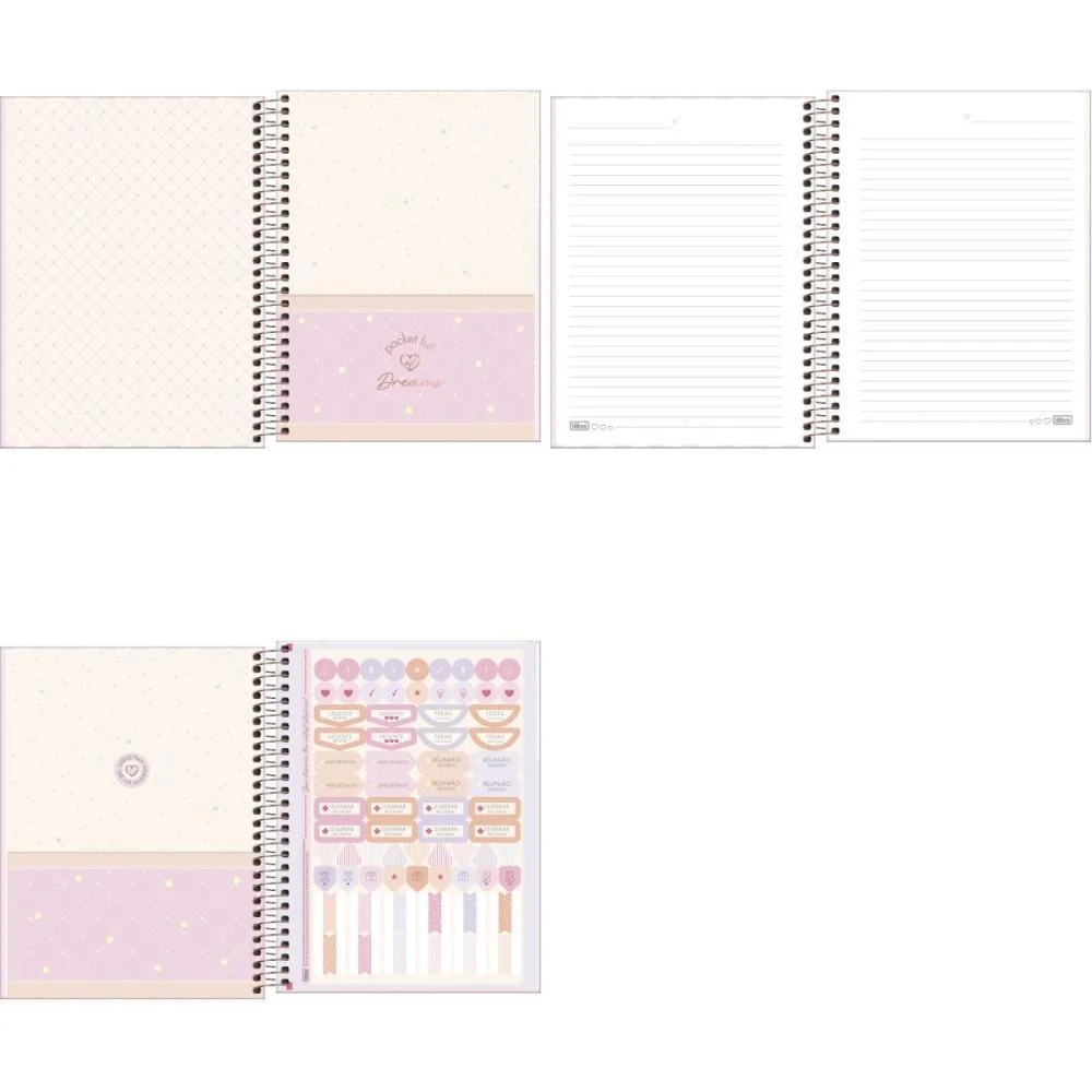Caderno 10X1 Cp.dura Colegial Soho 160Fls. Tilibra (Pct.c/04) - imagem 3