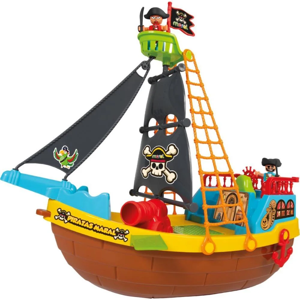 Brinquedo Educativo Barco Pirata C/Bonecos Maral - imagem 2