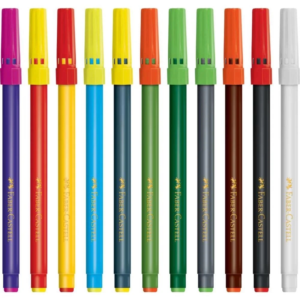 Caneta Hidrografica Magic 10 Cores+2 Faber-Castell (Pct.c/06) - imagem 4