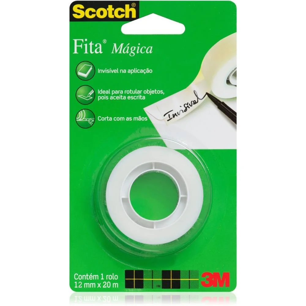 Fita Invisivel Scotch 810 12Mmx20M Corta Faci 3M (Bl.c/01) - imagem 3