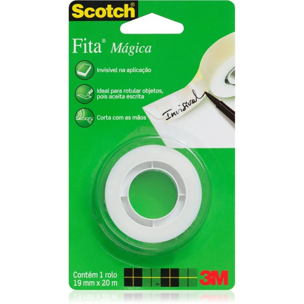Fita Invisivel Scotch 810 19Mmx20M Corta Faci 3M (Bl.c/01) - imagem 3