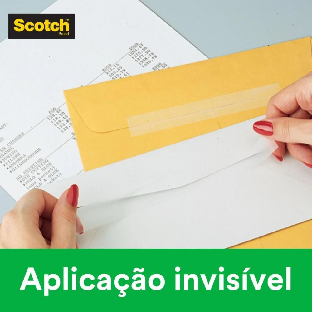 Fita Invisivel Scotch 810 19Mmx20M Corta Faci 3M (Bl.c/01) - imagem 5