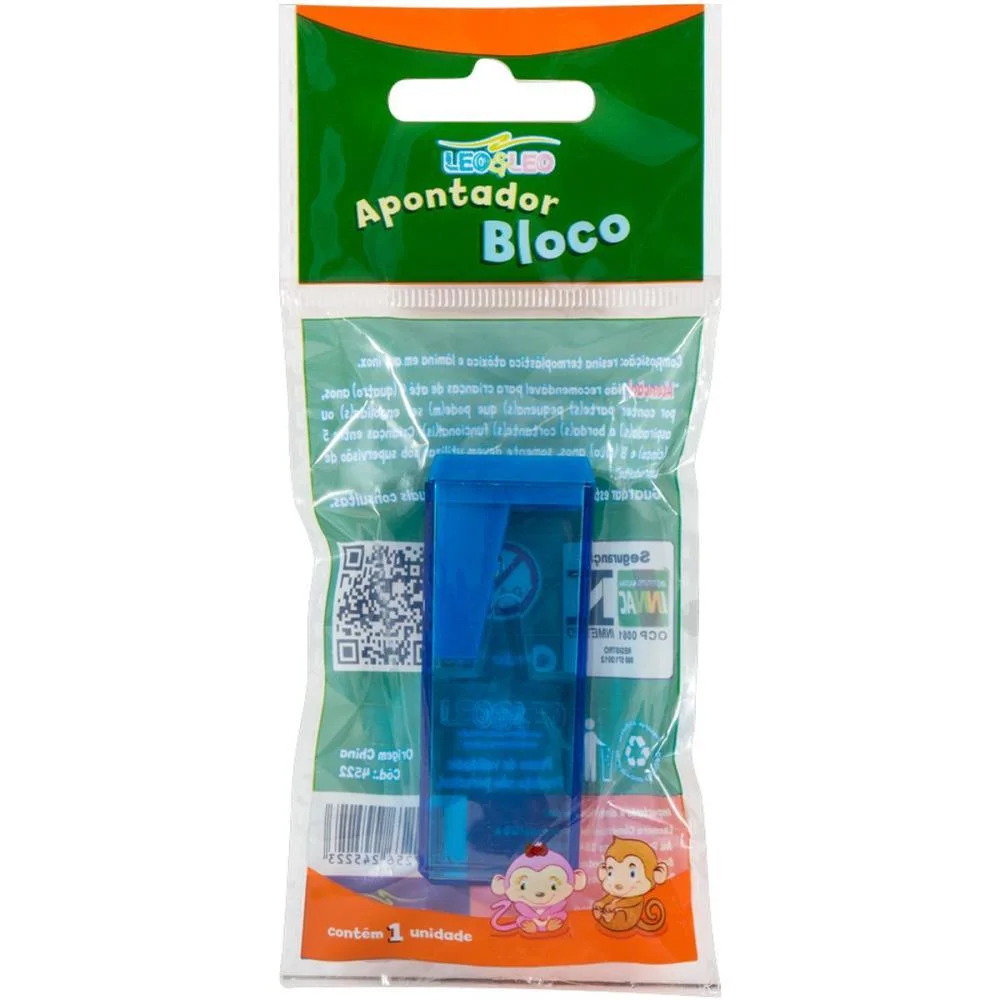 Apontador Com Deposito Bloco 6Cm Bl.c/01 Sortidos Leonora C/ 24 Unidades - imagem 5