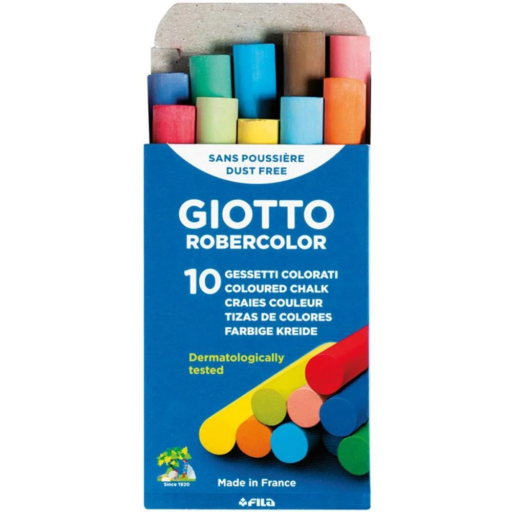 Giz Escolar Plastificado Giotto Colorido C/10 Canson - imagem 5