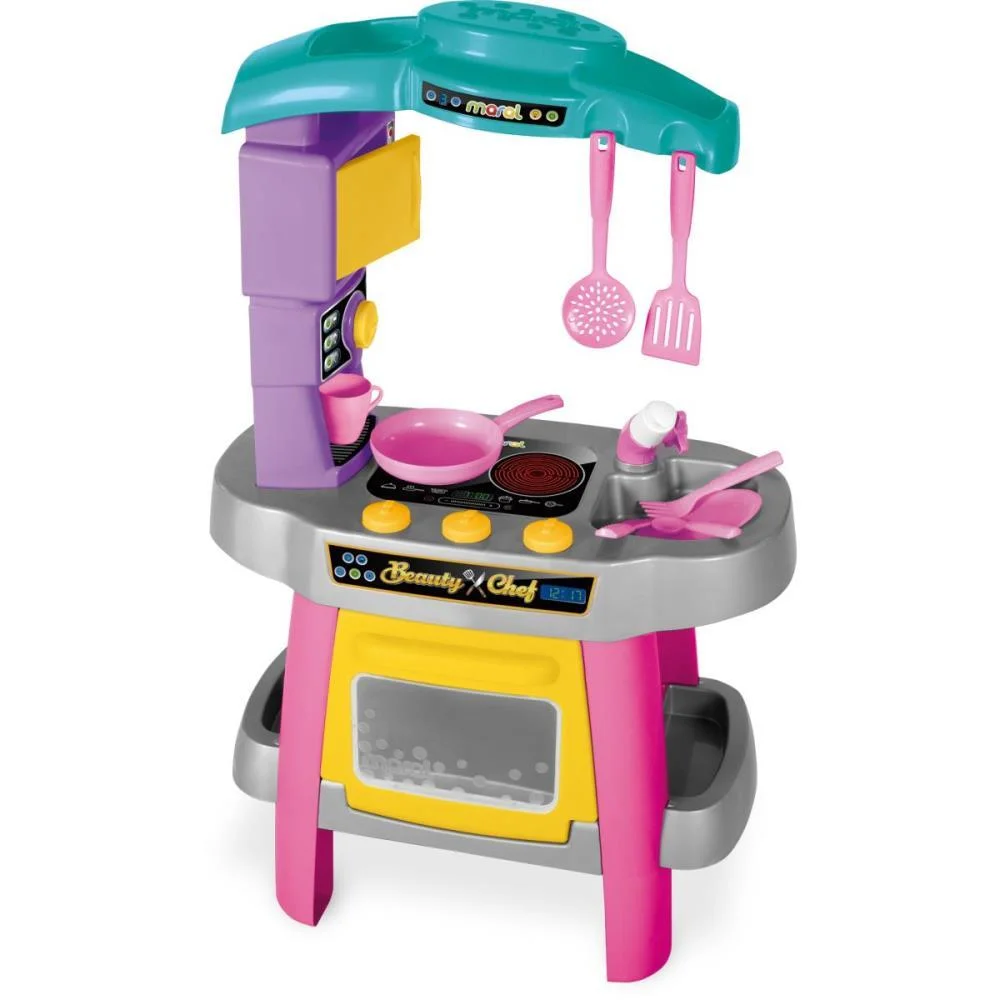 Brincando De Casinha Cozinha Beauty Chef Rosa Maral - imagem 2