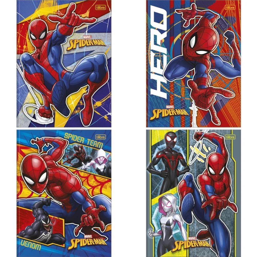 Caderno Brochurao Capa Dura Spider Man 80Fls. Tilibra (Pct.c/05) - imagem 2