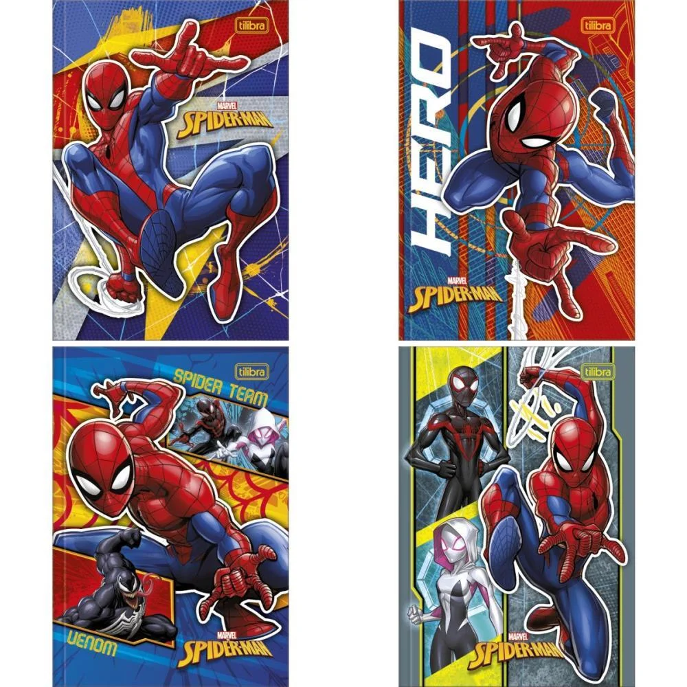 Caderno Brochura Pequeno Capa Dura Spider-Man 80Fls. Tilibra (Pct.c/05) - imagem 2