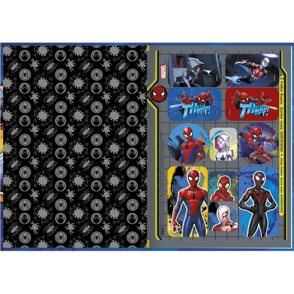 Caderno Brochura Pequeno Capa Dura Spider-Man 80Fls. Tilibra (Pct.c/05) - imagem 3