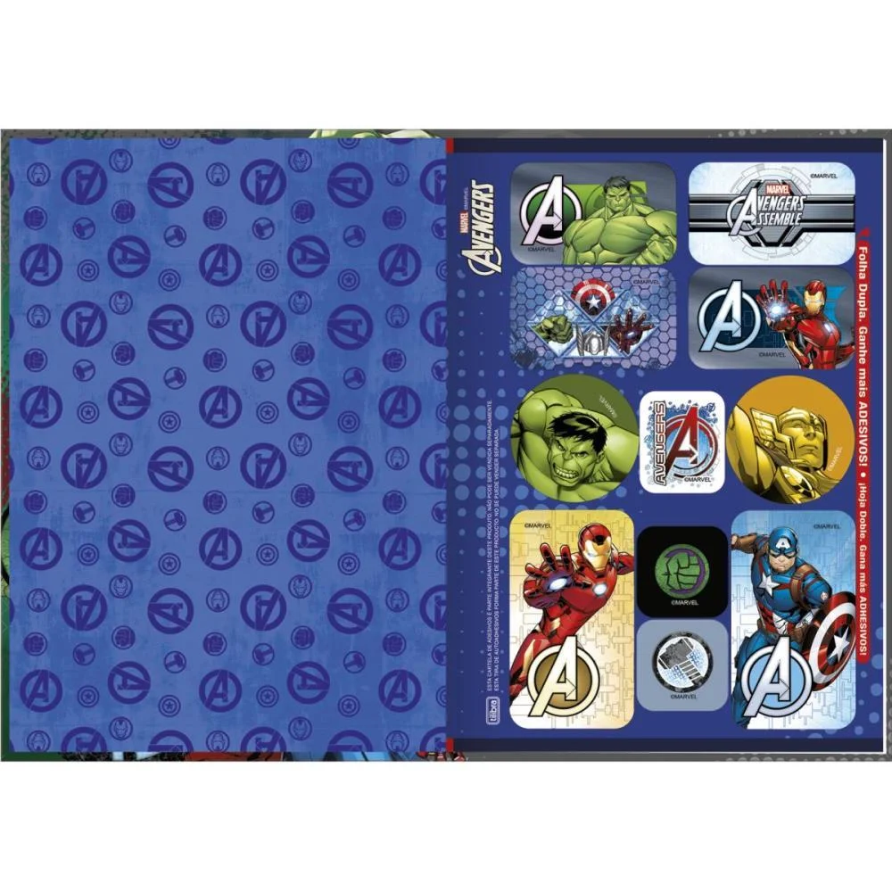 Caderno Brochura Pequeno Capa Dura Avengers 80Fls. Tilibra (Pct.c/05) - imagem 3