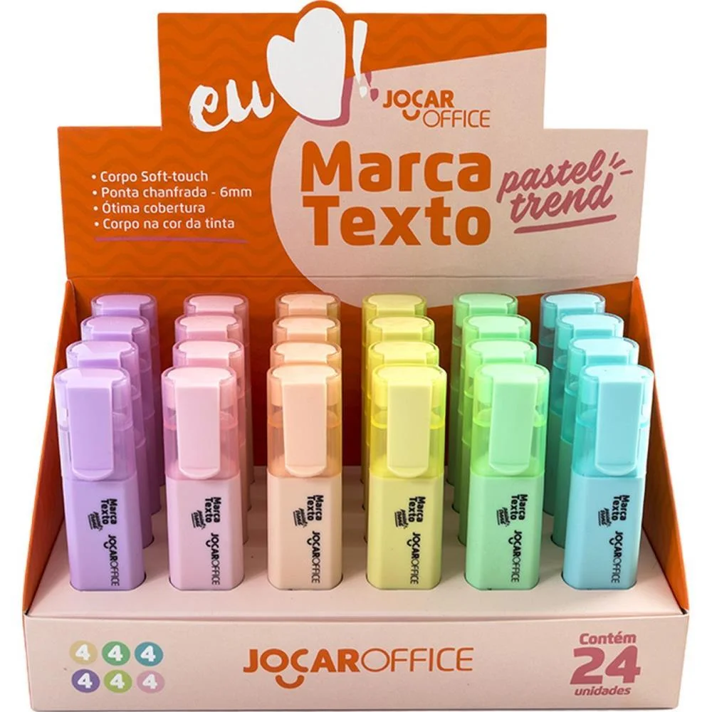 Caneta Marca Texto Jocar 6 Cores Pastel Leonora C/ 24 Unidades - imagem 2