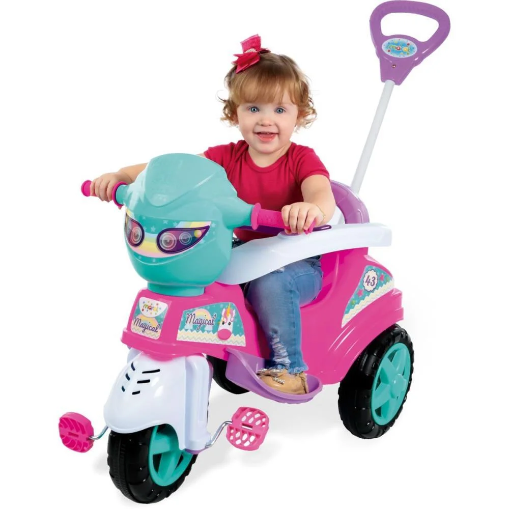 Veiculo Para Bebe Baby City Menina C/Som 30Kg Maral - imagem 3