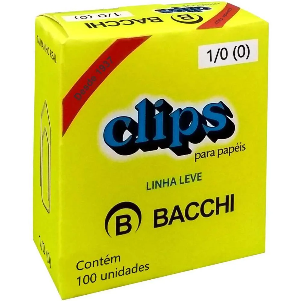 Clipe Galvanizado Aco 1/0 Linha Leve C/100 Unid. Bacchi (Pct.c/10) - imagem 2