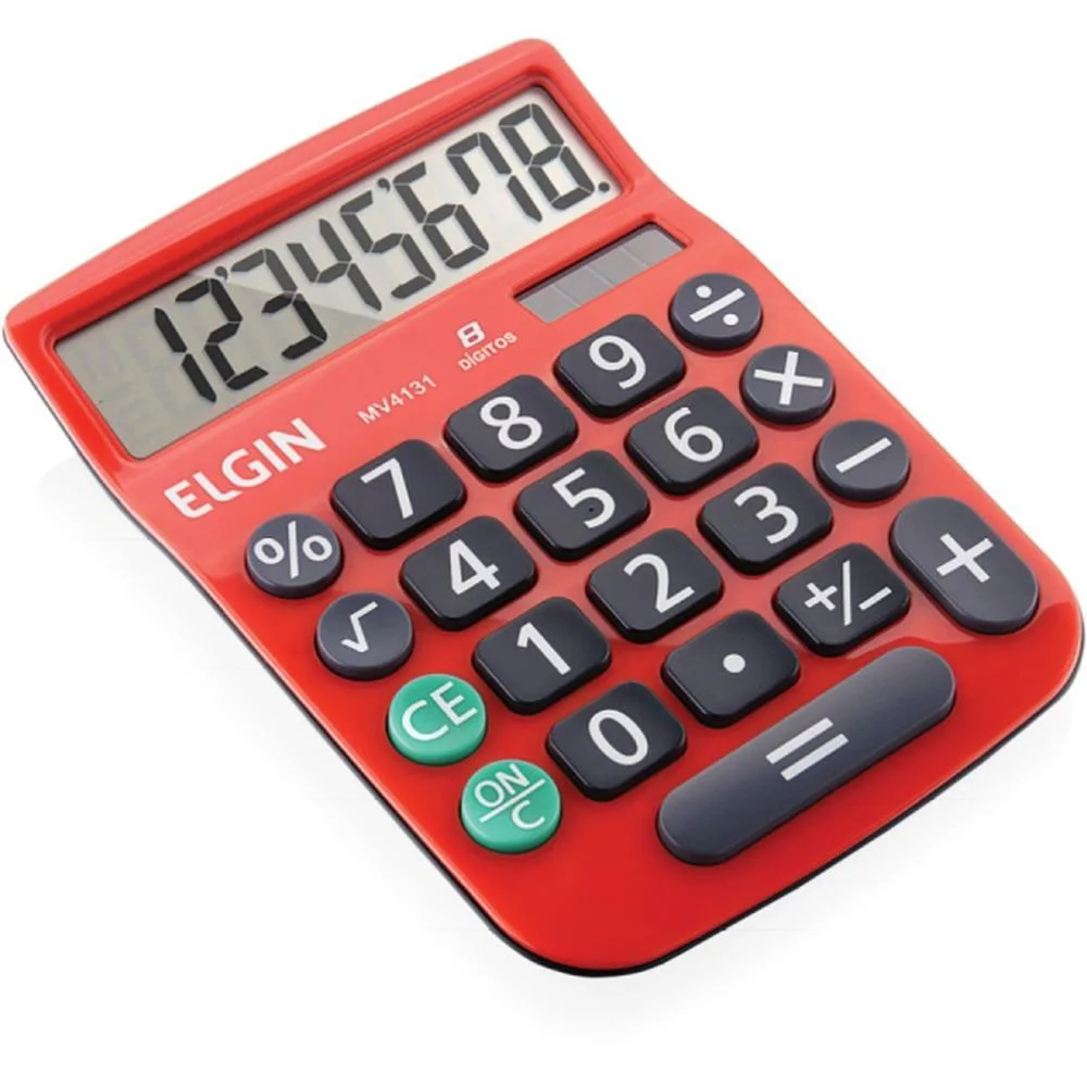Calculadora De Mesa 8 Dig. Mv4131 C/Vis/Sl/Bat Vm Elgin - imagem 2