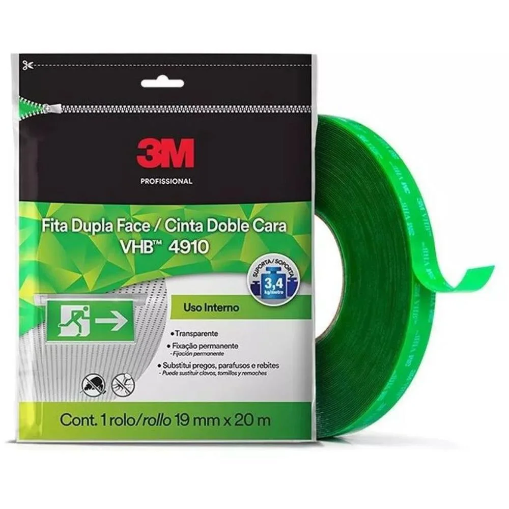 Fita Dupla Face 19Mmx20M Vhb 4910 3M - imagem 5