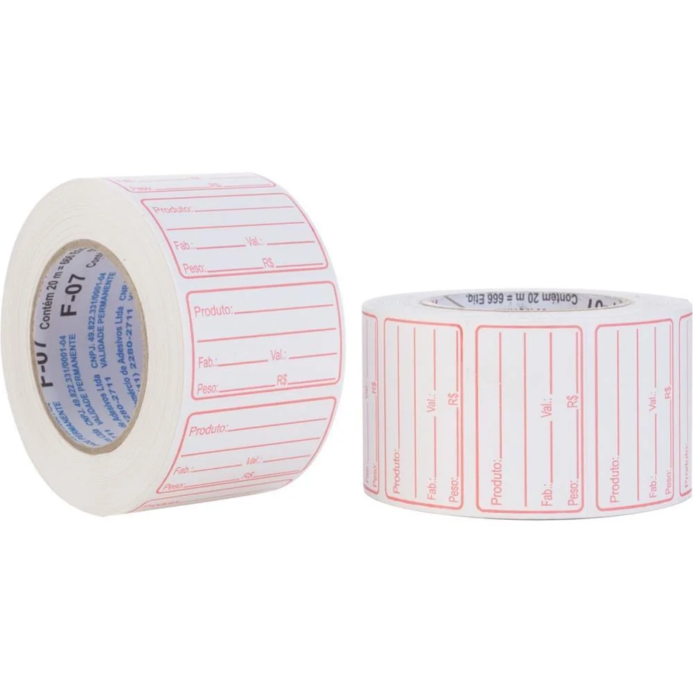 Etiqueta Para Preco F-07 Pd/Fab/Peso 50X30Mm 660Et Fitacrel (Rolo) - imagem 3