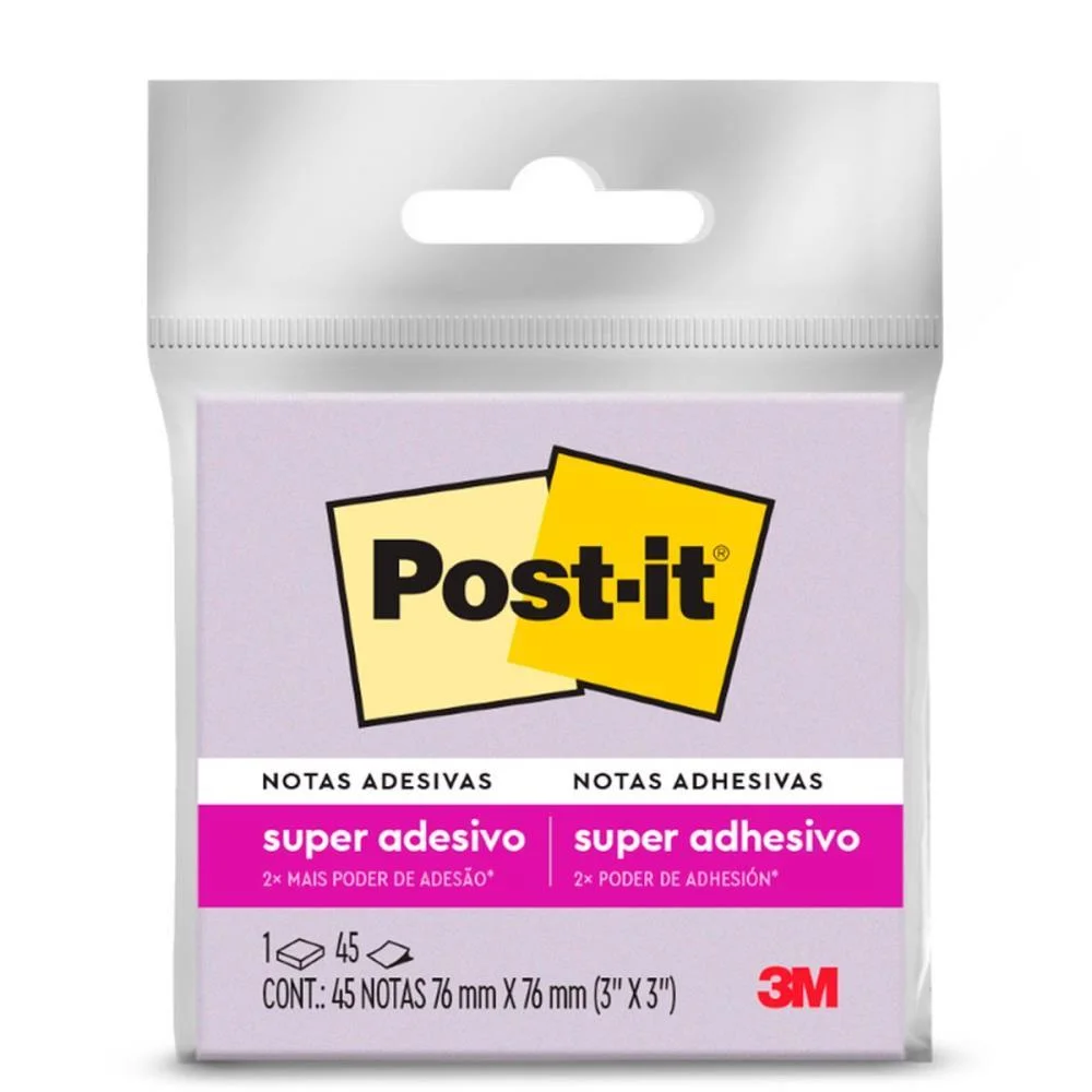 Bloco De Recado Post-It 76X76Mm Roxo 45Fls 3M - imagem 8