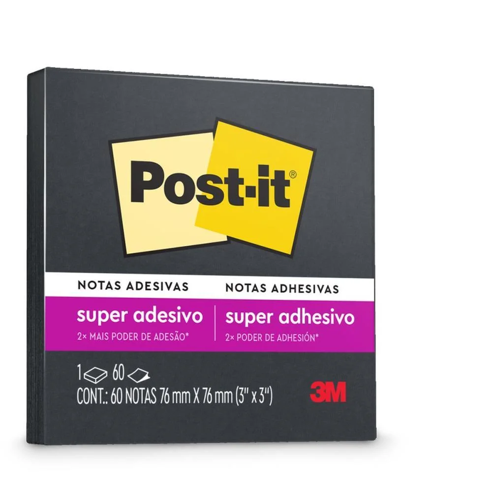 Bloco De Recado Post-It 76X76Mm Preto 60Fls. 3M - imagem 8