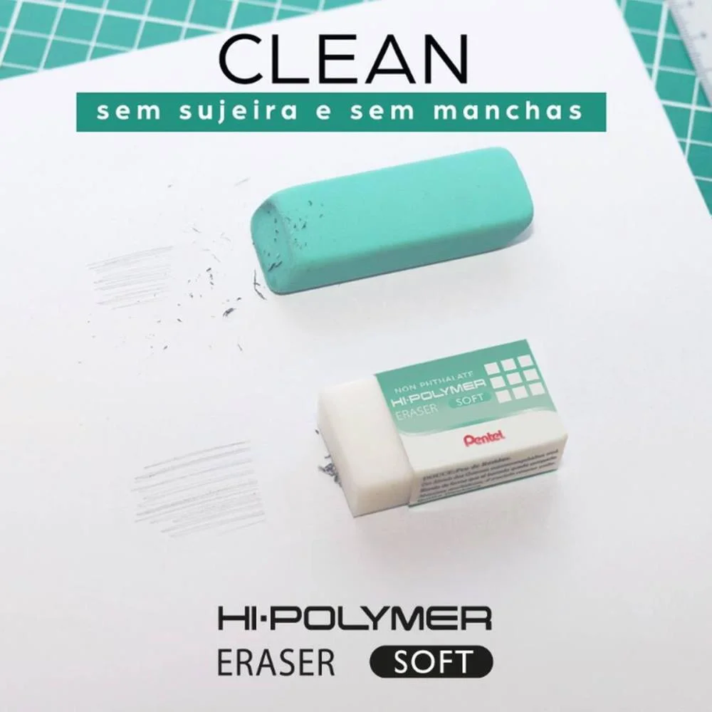 Borracha Branca Hi Polymer Grande P/Engenharia Pentel (Cx.c/36) - imagem 4