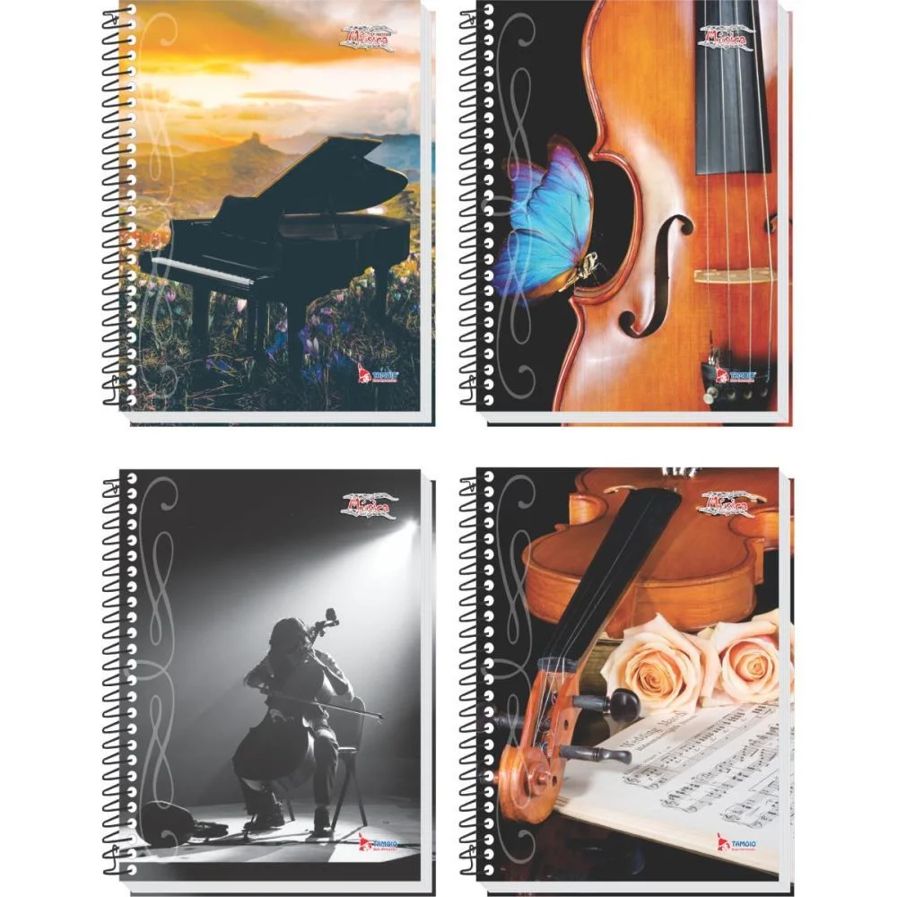 Caderno Musica 8 Capas Pequeno 64 Folhas 63G. Tamoio (Pct.c/05) - imagem 2