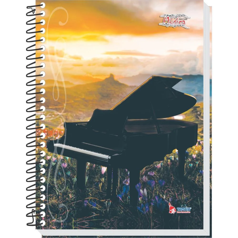 Caderno Musica 8 Capas Pequeno 64 Folhas 63G. Tamoio (Pct.c/05) - imagem 4