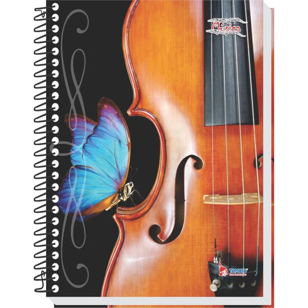 Caderno Musica 8 Capas Pequeno 64 Folhas 63G. Tamoio (Pct.c/05) - imagem 5