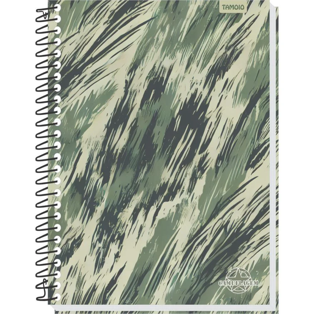 Caderno 20X1 Capa Dura Camuflagem 320 Folhas Tamoio (Pct.c/02) - imagem 4